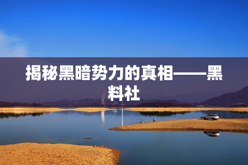 揭秘黑暗势力的真相——黑料社
