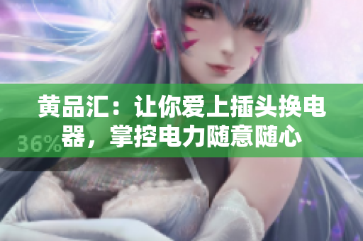 黄品汇：让你爱上插头换电器，掌控电力随意随心