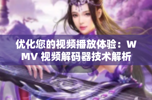 优化您的视频播放体验：WMV 视频解码器技术解析