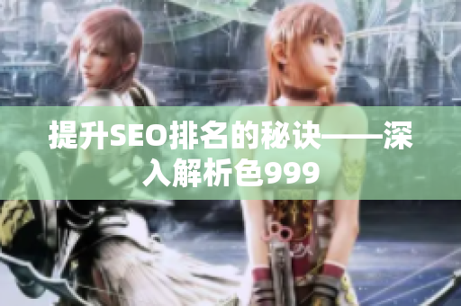 提升SEO排名的秘诀——深入解析色999