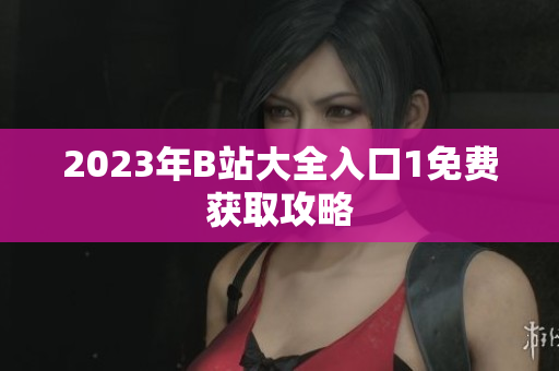 2023年B站大全入口1免费获取攻略