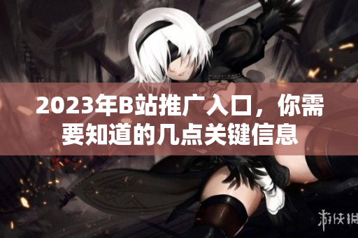2023年B站推广入口，你需要知道的几点关键信息
