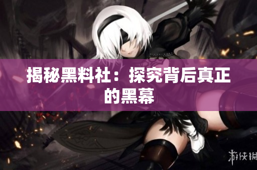 揭秘黑料社：探究背后真正的黑幕