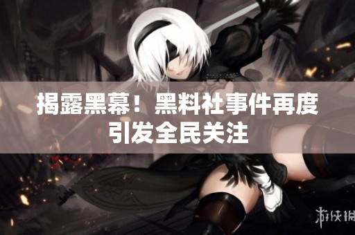 揭露黑幕！黑料社事件再度引发全民关注