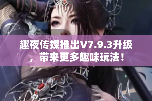 趣夜传媒推出V7.9.3升级，带来更多趣味玩法！