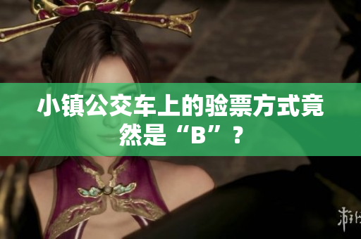 小镇公交车上的验票方式竟然是“B”？