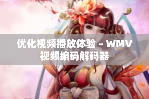 优化视频播放体验 – WMV视频编码解码器