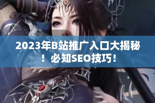 2023年B站推广入口大揭秘！必知SEO技巧！