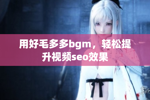 用好毛多多bgm，轻松提升视频seo效果