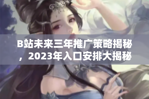 B站未来三年推广策略揭秘，2023年入口安排大揭秘！