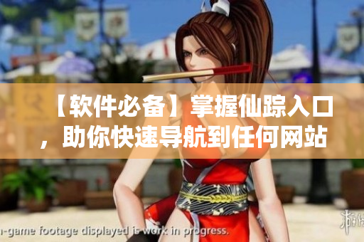 【软件必备】掌握仙踪入口，助你快速导航到任何网站！