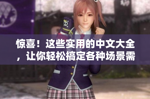 惊喜！这些实用的中文大全，让你轻松搞定各种场景需求