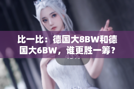 比一比：德国大8BW和德国大6BW，谁更胜一筹？