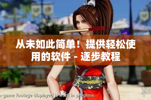 从未如此简单！提供轻松使用的软件 - 逐步教程