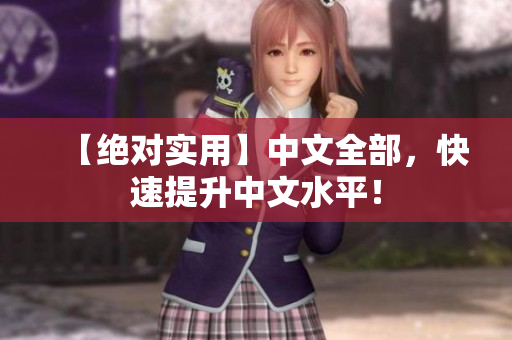 【绝对实用】中文全部，快速提升中文水平！