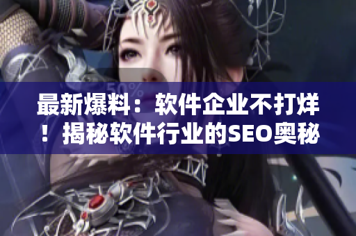 最新爆料：软件企业不打烊！揭秘软件行业的SEO奥秘！