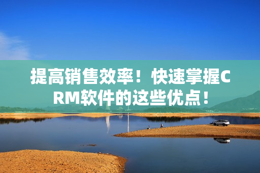 提高销售效率！快速掌握CRM软件的这些优点！