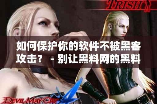 如何保护你的软件不被黑客攻击？ - 别让黑料网的黑料泄露给你的软件拖后腿！