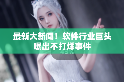 最新大新闻！软件行业巨头曝出不打烊事件