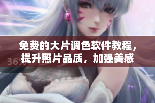免费的大片调色软件教程，提升照片品质，加强美感