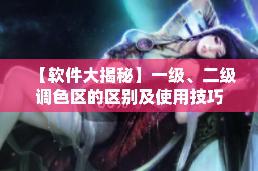 【软件大揭秘】一级、二级调色区的区别及使用技巧