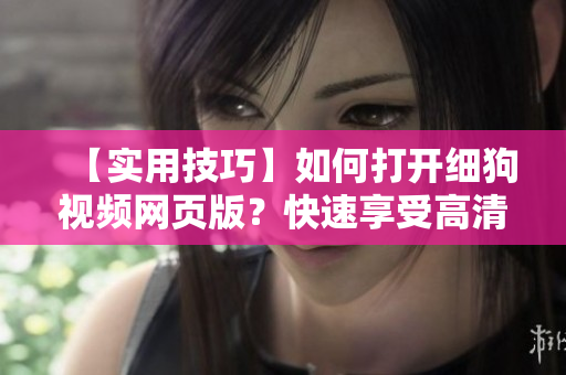 【实用技巧】如何打开细狗视频网页版？快速享受高清视频！