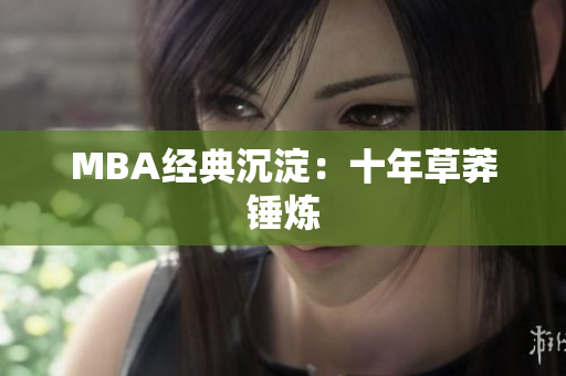 MBA经典沉淀：十年草莽锤炼