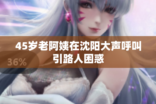 45岁老阿姨在沈阳大声呼叫引路人困惑