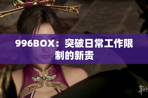 996BOX：突破日常工作限制的新贵