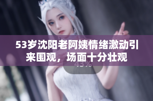 53岁沈阳老阿姨情绪激动引来围观，场面十分壮观