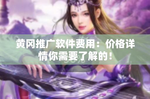 黄冈推广软件费用：价格详情你需要了解的！