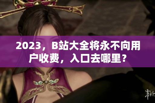 2023，B站大全将永不向用户收费，入口去哪里？