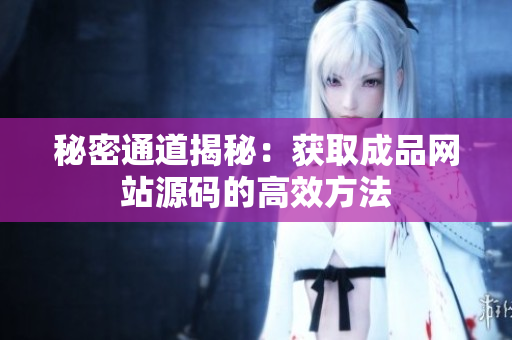 秘密通道揭秘：获取成品网站源码的高效方法