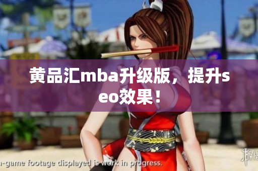 黄品汇mba升级版，提升seo效果！