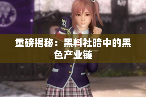重磅揭秘：黑料社暗中的黑色产业链